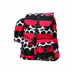 ROCO Backpack Printed Pink/Bk 1 Zip. 16 +P.Case