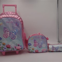 ROCO Trolley BP 3 in 1  Kids Girl Butterfly 17inch
