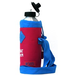 ROCO Water Bottle Alum w/holder FBM 1000ml Pk/Cy