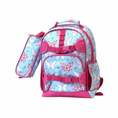 ROCO Backpack Kids Fash. Sky Bl 2 Zip. 15+P.Case