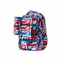 ROCO Backpack Wording White 3 Zip. 19+P.Case