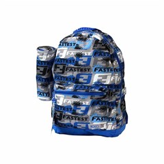 ROCO Backpack Wording Grey 1 Zip. 18+P.Case