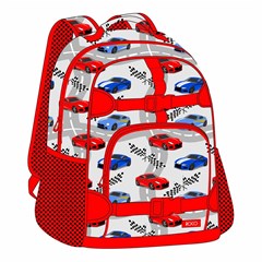 ROCO Backpack Kids Fash. White 2 Zip. 17+P.Case