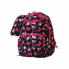 ROCO Backpack Butterfly Black 3 Zip. 18 +P.Case