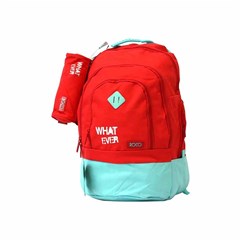 ROCO Backpack Basic 3 Zip. 20 Red/Green+P.Case