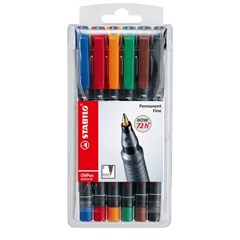 842/6 OHPen Fine 6 colors in Wallet