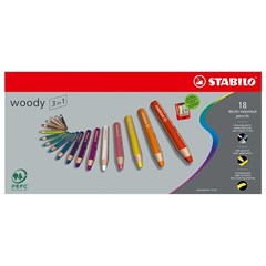 880/18 Stabilo woody 18 pcs in metal box