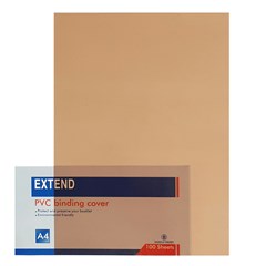 EXTEND PVC transp.bind.cov.100sh- 200mic- A4 Brown