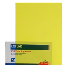 EXTEND PVC transp.bind.cov.100sh- 200mic- A4 Yello