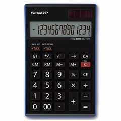 SHARP Desk Calculator Compact 14Dig, Tax Function