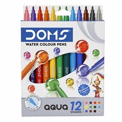 DOMS Aqua Water Colour Pens  12shades