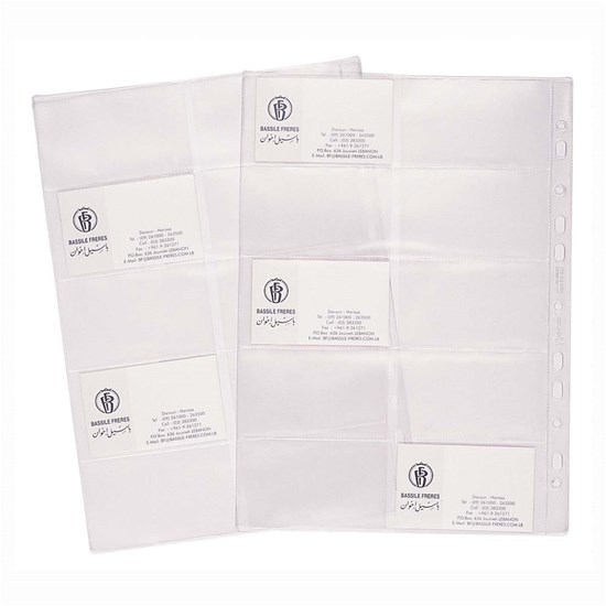 Business Card Punched Pocket PVC- A4- (1x20)