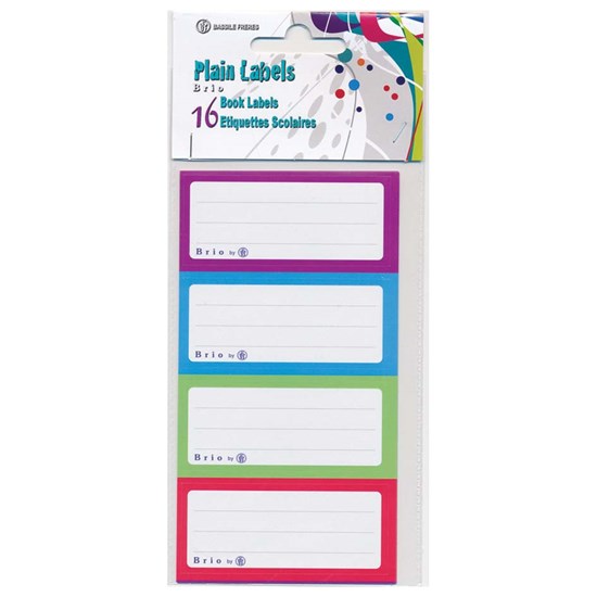 BRIO 16 School Stickers in clear bag ( 4 x 4 ) uni