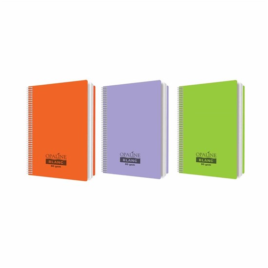 OPALINE Copy Book Spiral Plain 80g - 96sh - A4