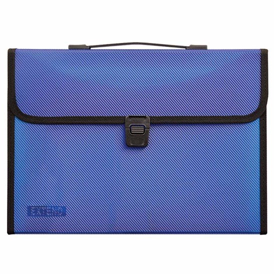 EXTEND Expanding file 13 pockets-A4-Diagonal Blue
