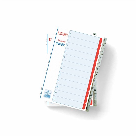 EXTEND separators Index PP 1- 12- A4- Grey
