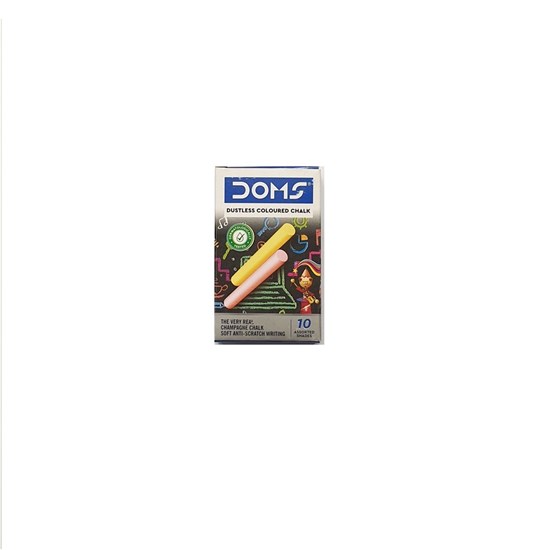 DOMS Coloring Dustless Chalks  (1pkt of10chalk)