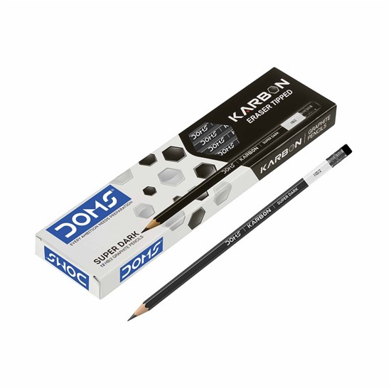 DOMS Karbon Pencil with eraser (Dozen)