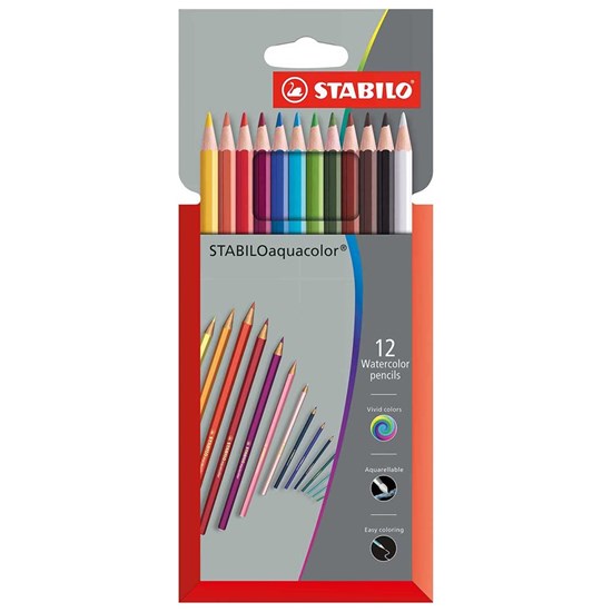 1612-3 Aquacolor pencil 12pcs cardboard in wallet