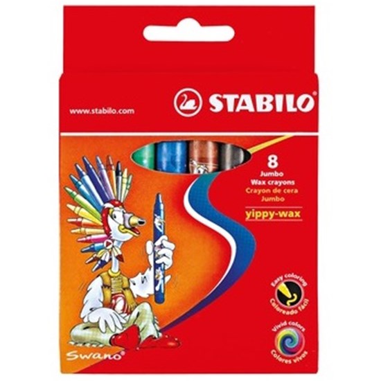 2808J Yippy-Wax JUMBO 8 Colors in cardboard