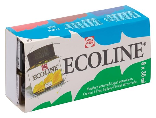 ECOLINE SET CARDBOARD 8X30ML