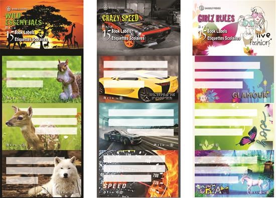 BRIO 15 Schl Stickers in clear bag (5x3) 3 Designs