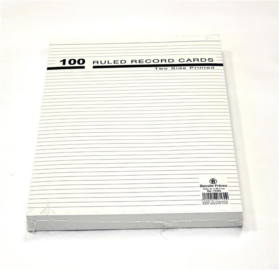 QUEST Record Cards Lines 180g 100/pk-A4- White