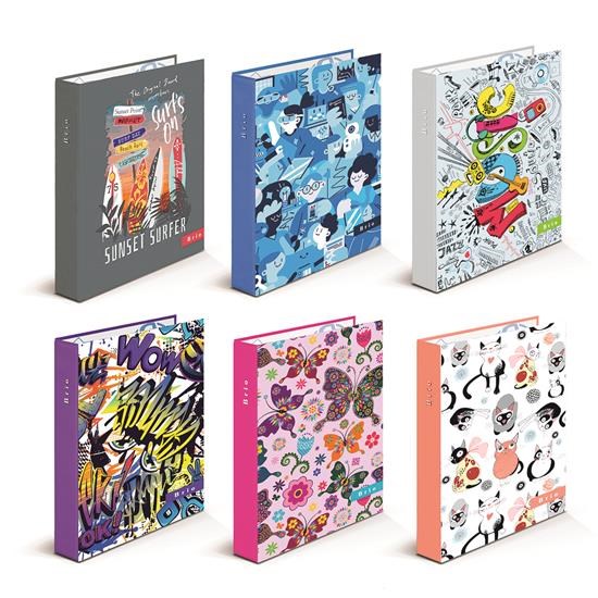 BRIO Ring Binder Carton 4R 30mm A4 Assorted