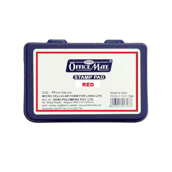 OFFICE MATE Stamp Pad Small 88 mm x 54 mm - Red