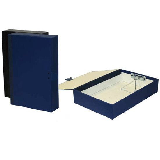 Archive Box w/lock & clip 38x24.5x7.5cm- Black