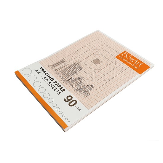 BOZART Tracing Paper Pad Printed 90g- 50sh- A4