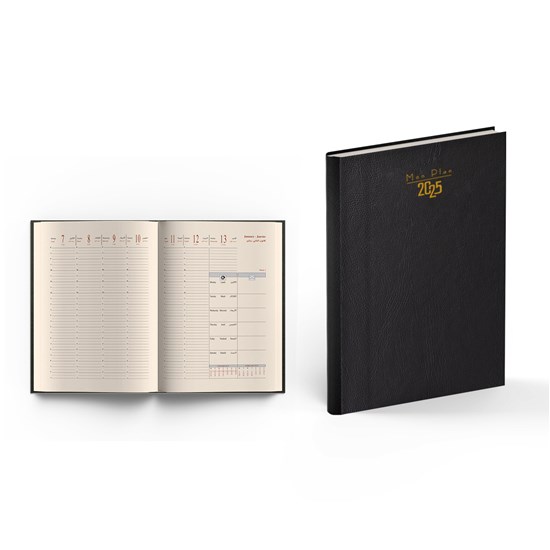 2025 Weekly Diary Padded Cover Gilded L/O 21x26 cm