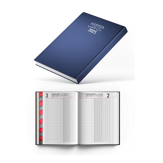 2025 Daily Diary PVC Cov 2col R/O Monthly Tabs B5