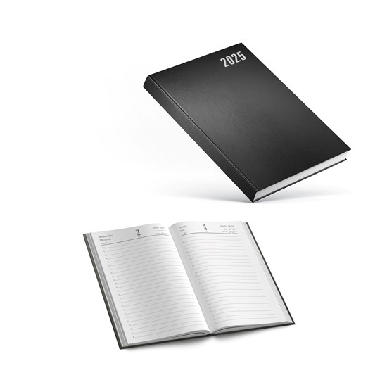 2025 Daily Diary Hard Cover Lines L/O A5