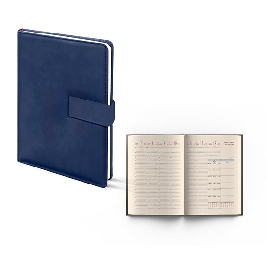 2025 Weekly Diary PU Cover 21x27cm Blue