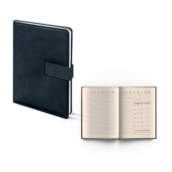 2026 Weekly Diary PU Cover 21x27cm Black