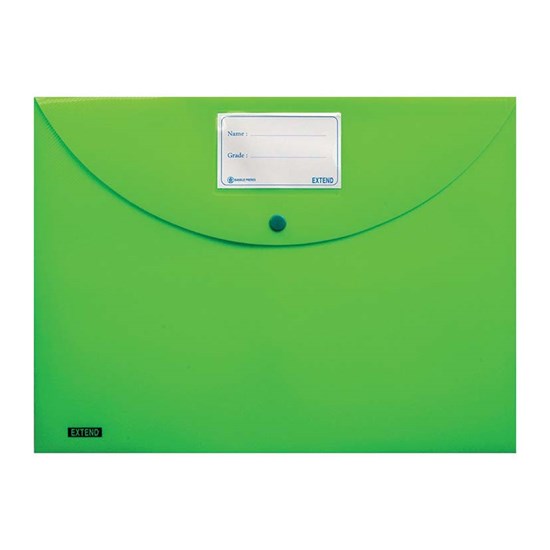 EXTEND Button file 300mic w/label- FC- Fluo-Green