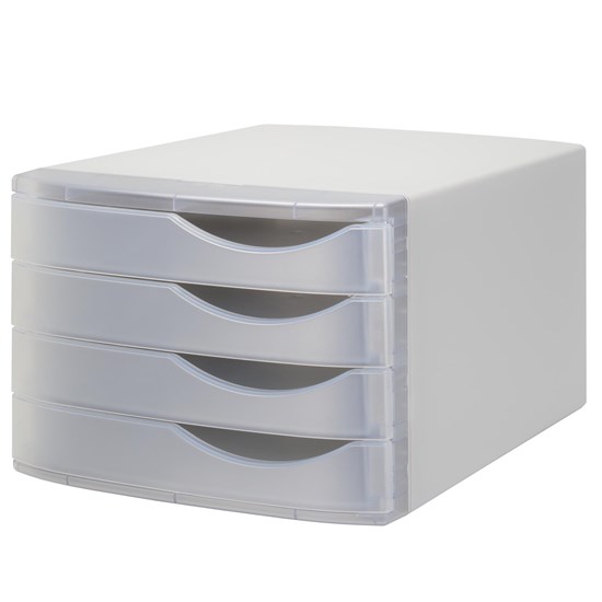 Jalema Desktop Drawer Silky set of 4, L.Grey/White