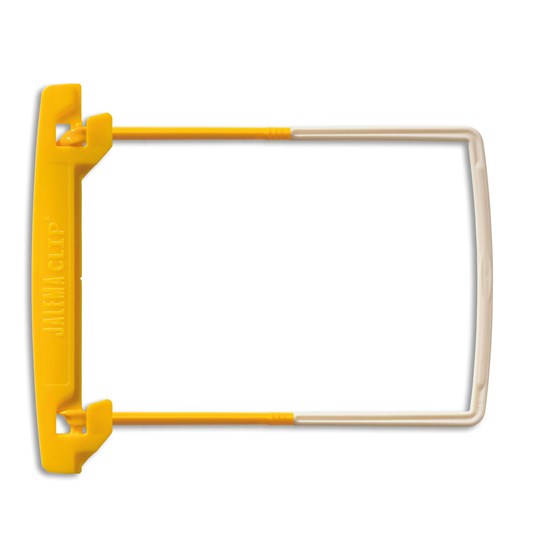 Jalema Clip Plastic yellow/White, Box of 100 Pcs
