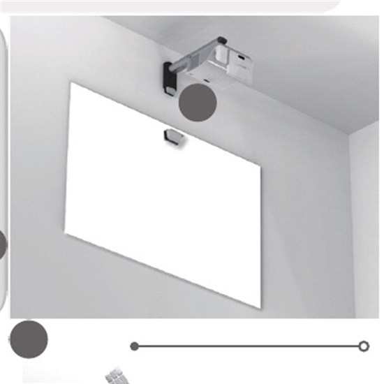 I3 PROJ.3303WIRC With Wall Mount 10T.Lazer Curtain