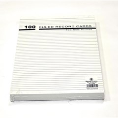 QUEST Record Cards Lines 180g 100/pk-A4- White