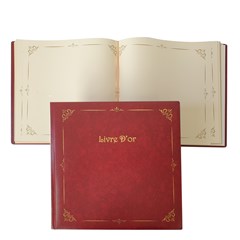 Gold Book 100gm paper Gilded 29x29cm 96sh Burgundy