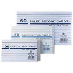 QUEST Record Cards Lines 165g 50sh 10.2 x 15.2 cm