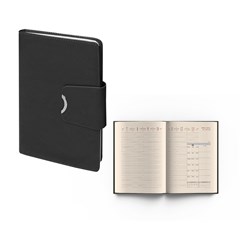 2025 Weekly Diary PU Cov W/Magnet 21x27 cm Black