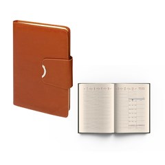2025 Weekly Diary PU Cov W/Magnet 21x27 cm Brown