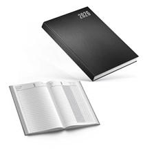 2025 Daily Diary Hard Cover 2 Col L/O A5 W/Elastic