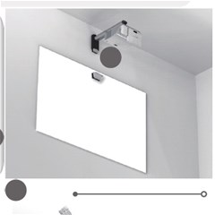 I3 PROJ.3303WIRC With Wall Mount 10T.Lazer Curtain