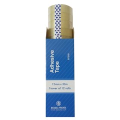 EXTEND Adh. tape 12mm 33m Tower of 12 Pcs- Clear