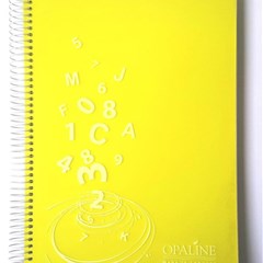 OPALINE Un Bk PP Spiral 70g Square 192sh L/O A4 As