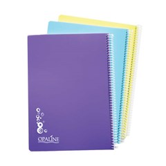 OPALINE Un Bk PP Spiral 70g Eng.L 96sh R/O A4 As